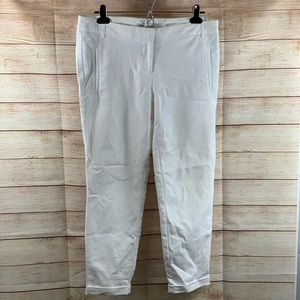 Dalia Collection White Corduroy Pants